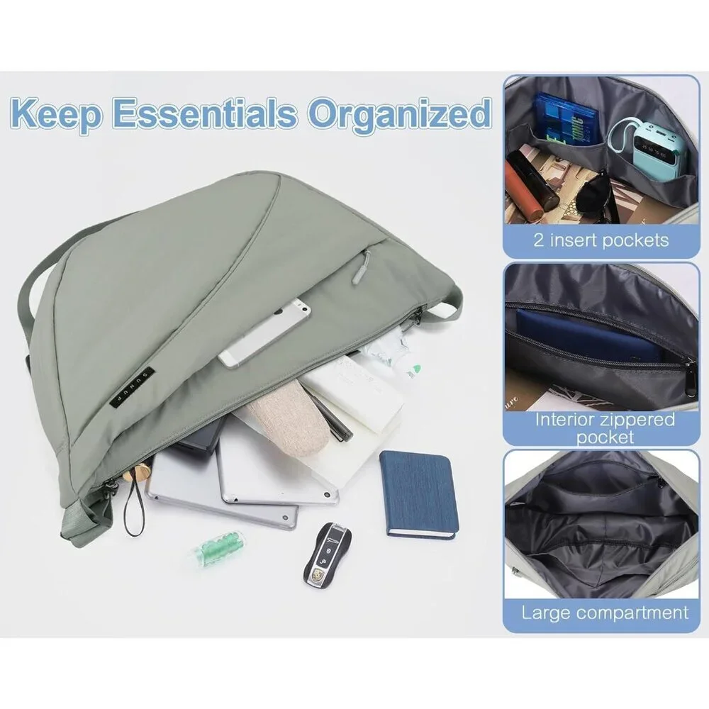 Nylon Crescent Crossbody Bag Unisex Lightweight Travel Shoulder Bag - Picture 3 of 7